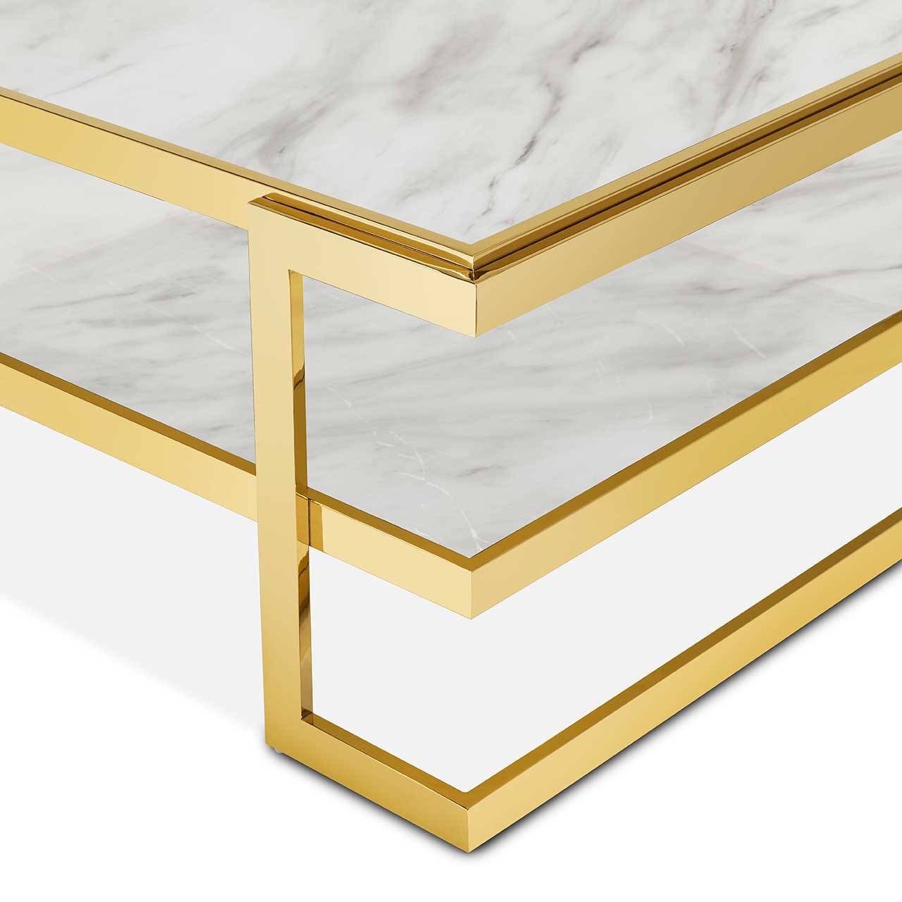 450285-93 ABHIKA КОФЕЙНЫЙ СТОЛ CROWNE MAR H46 100X100 BLACK/GOLD  - Вид №2