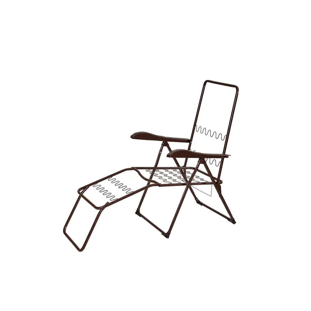 Кресло-шезлонг Naterial Ривьера 119х105х65 см сталь/полиэстер бежевый/коричневый STLM-2162610 - Вид №7