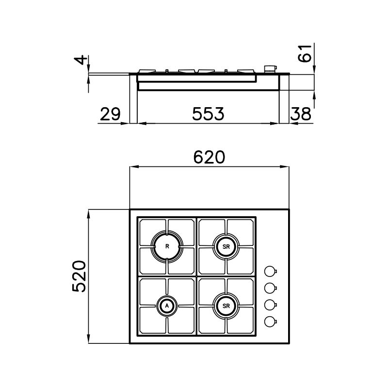 Foster Варочная панель S4000 7251 032 7251032 - Вид №2
