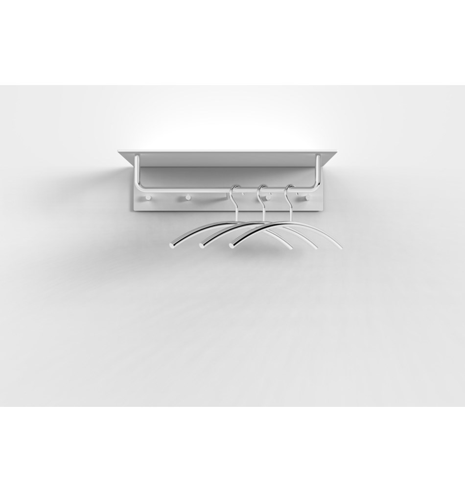 FROST Вешалка для верхней одежды UNU 600 » белая / полированная Алюминий / нержавеющая сталь Белый / полированный U4003-W  - Вид №1