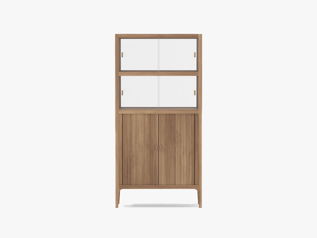 Деревянный и стеклянный шкаф с раздвижными дверями Air Division Perry ARCH-00127334 - Вид №5