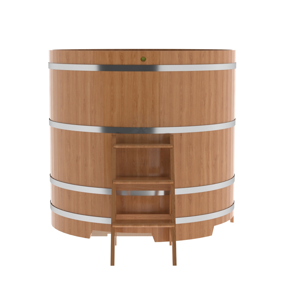 1305 Купель круглая из дуба d=1,50х1,4 натуральная Alyarus  - Вид №3