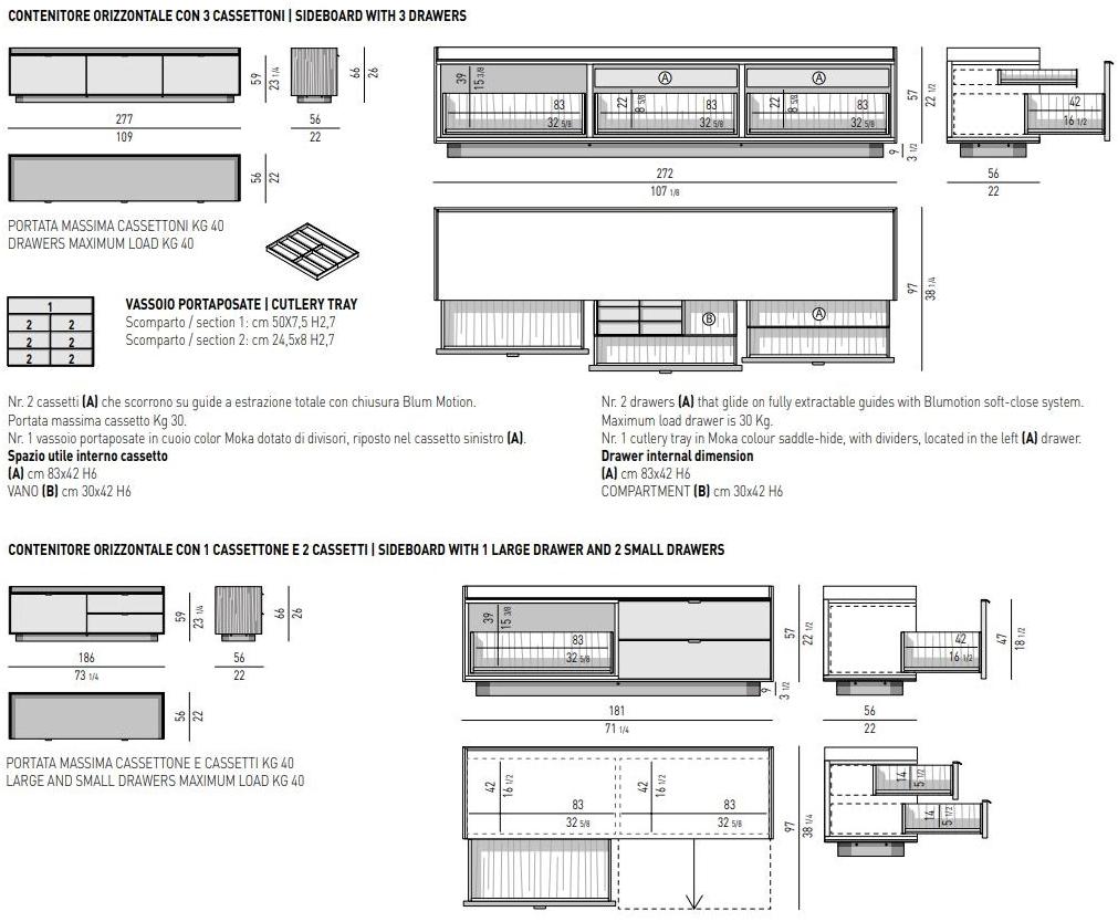 Minotti Буфет из лакированного дерева с ящиками Darren sun-id-1513646 - Вид №5