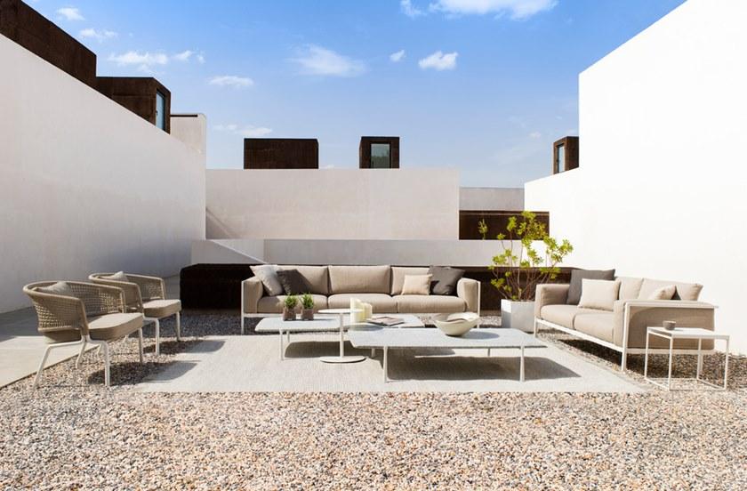 TRIBÙ 2-местный тканевый диван Natal alu sofa 05808d/05808s - Вид №3