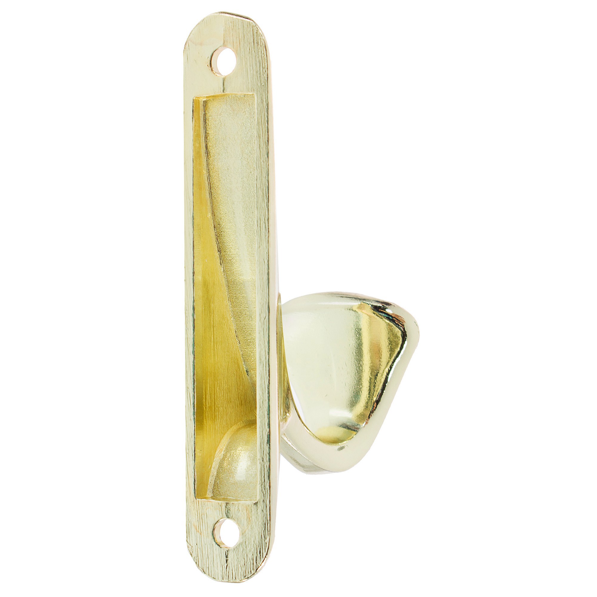 18481009 Крючок максимальная нагрузка 10 кг 90 мм сталь крепление на саморезы цвет латунь STLM-0010963 Santreyd  - Вид №1