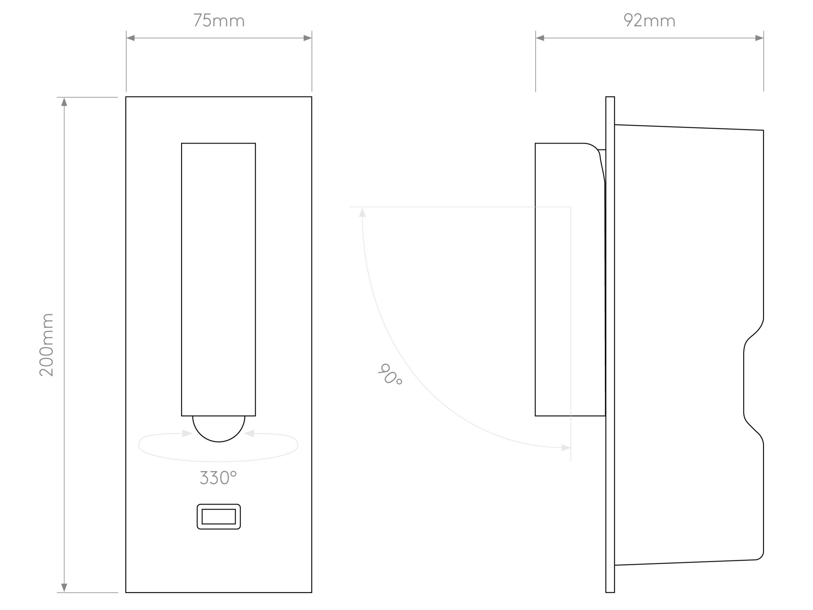 Регулируемая стальная светодиодная настенная лампа с USB-разъемом Astro Lighting FUSE 3 ARCH-00104077 - Вид №9