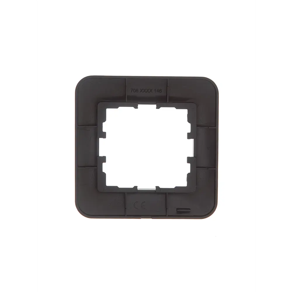 Рамка для розеток и выключателей Lezard Asti 1 пост горизонтальная цвет черный бархат STLM-2180692 - Вид №2