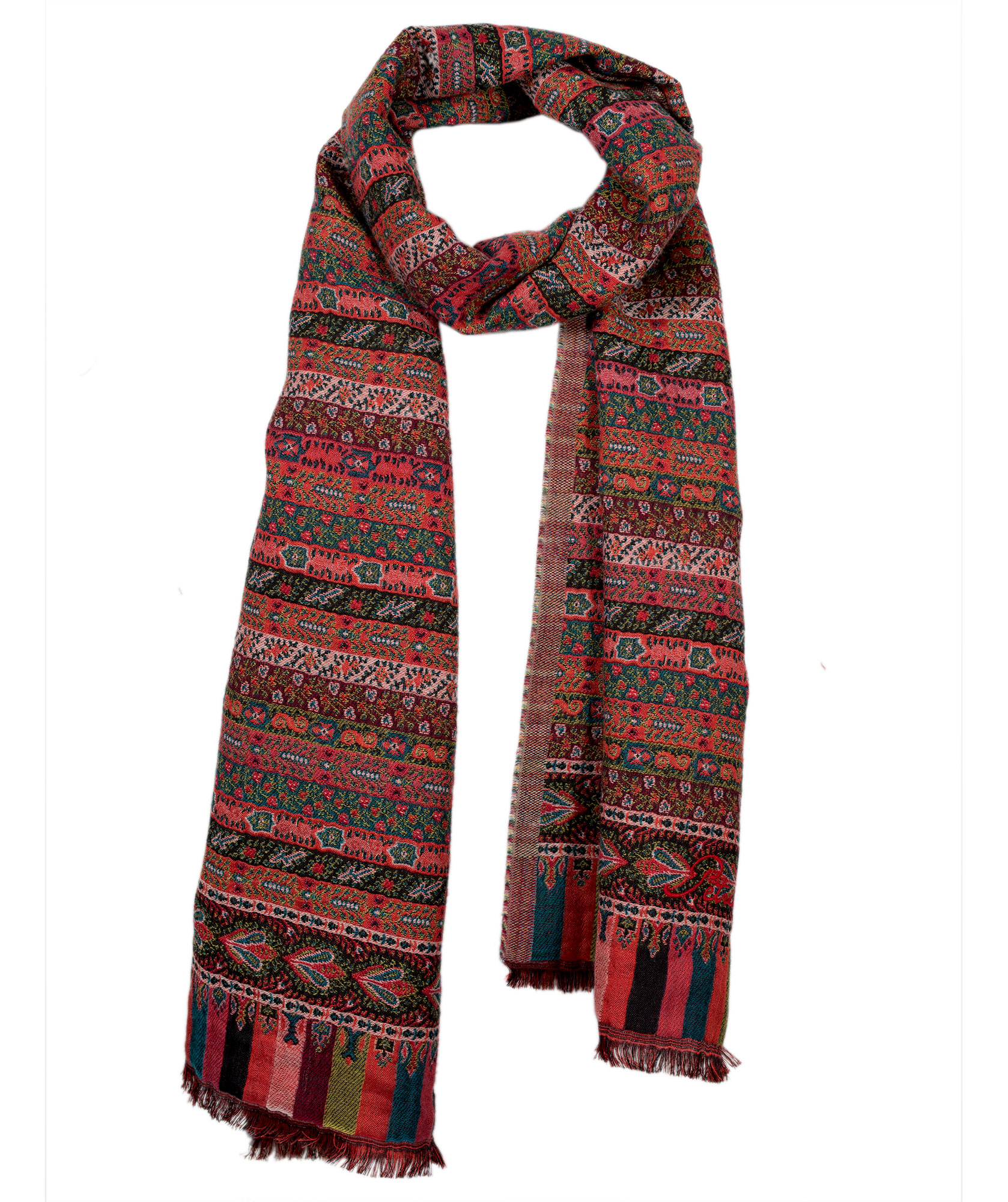 BAYERE_R Шарф 30/150 хлопок 65% шелк 35% жаккард PETRUSSE Santreyd 