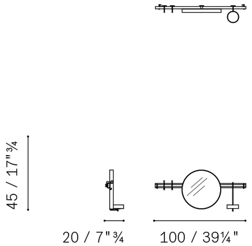 Настенное круглое зеркало Poltrona Frau коллекция-мебель и аксессуары ARCH-00034881 - Вид №3
