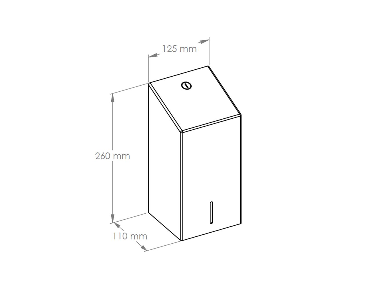 BSM401 Контейнер для туалетной бумаги STELLA, вместимость до 400 листов, матовая сталь Merida  - Вид №1