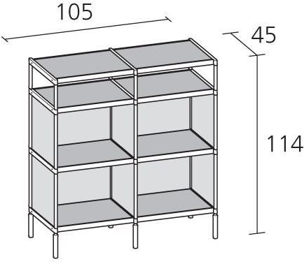 Alias Открытый книжный шкаф из фанерованной древесины Sec sun-id-1488630 - Вид №1