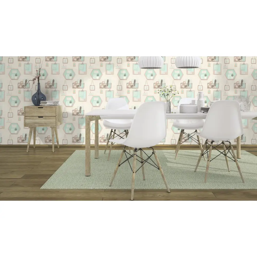 Обои флизелиновые Rasch Deco Relief зелёные 0.53 м 522051 STLM-2073189 - Вид №2