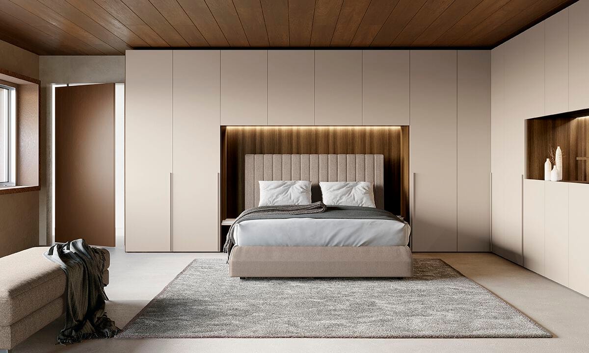 Двуспальная кровать из ткани с мягким изголовьем Febal Casa SOFTCASE ARCH-00143600 - Вид №3