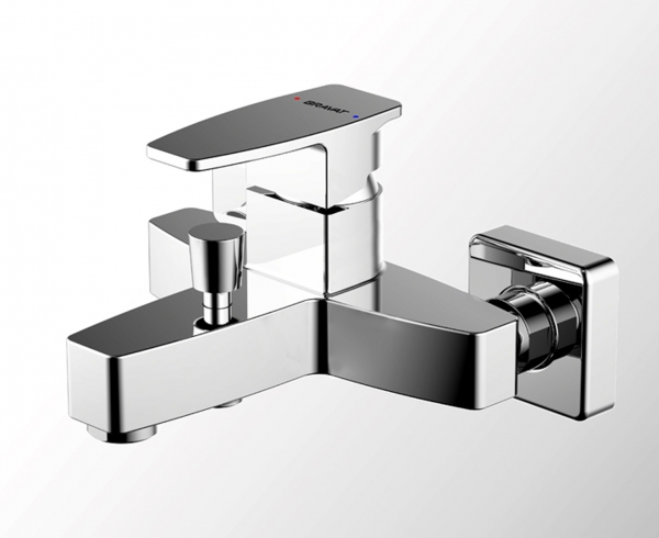 Смеситель для ванны с коротким изливом БЕЗ аксессуаров RIFFLE F672106C-01 bravat - Вид №1