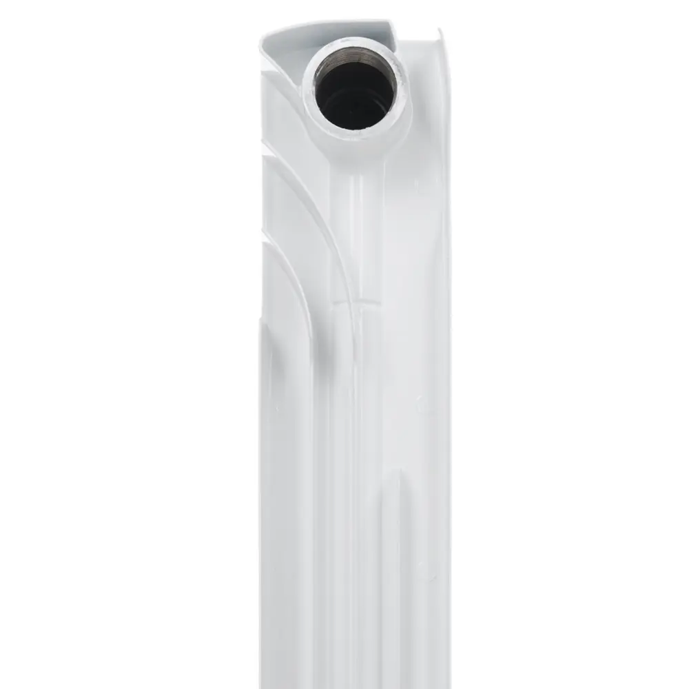 Радиатор секционный Zerten Eco 500/80 12 секций боковое подключение биметалл белый STLM-2127002 - Вид №4