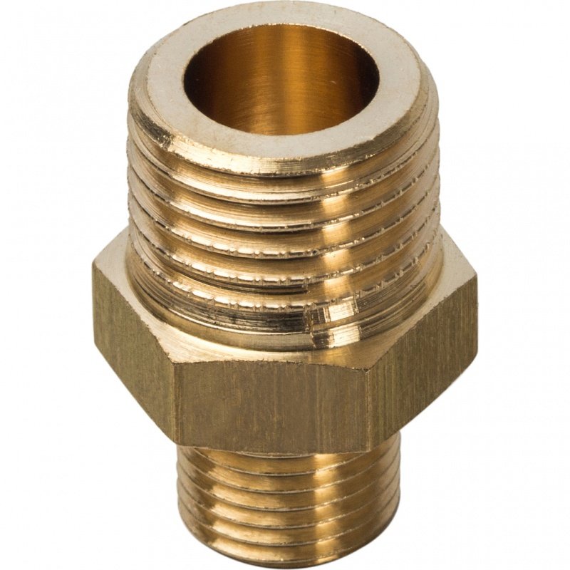 Ниппель переходной НН 1/4х1/8" латунь STOUT SFT0003001418 - Вид №1
