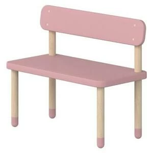 Скамья со спинкой Flexa Play, розовая