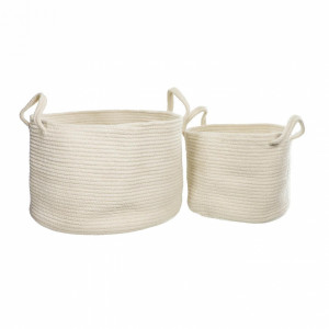 108456 Набор из 2 хлопковых корзин белого цвета La Forma Acsa