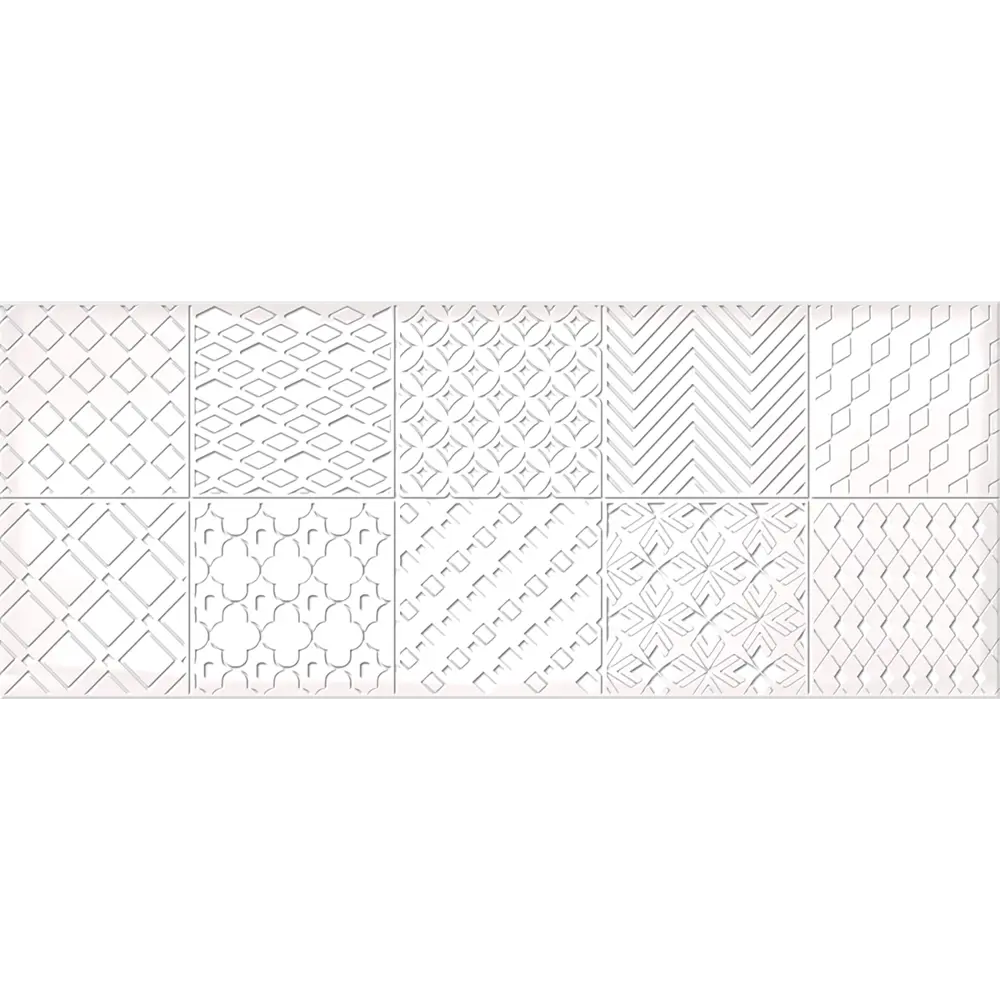 Декор настенный Azori Nuvola Ornament 20.1x50.5 см глянцевый цвет белый STLM-2166434