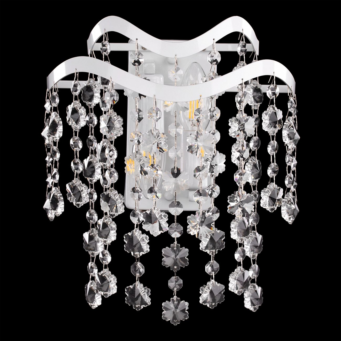 Бра настенное белое Charlotte FR1001WL-02W FREYA CRYSTAL 00-3957495 Белый - Вид №1