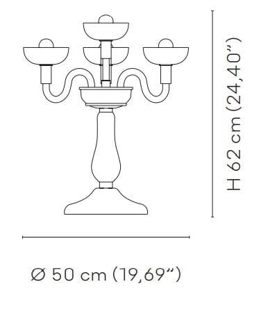 Настольная лампа ручной работы из дутого стекла VENINI Carlo Scarpa 99.37 ARCH-00041944