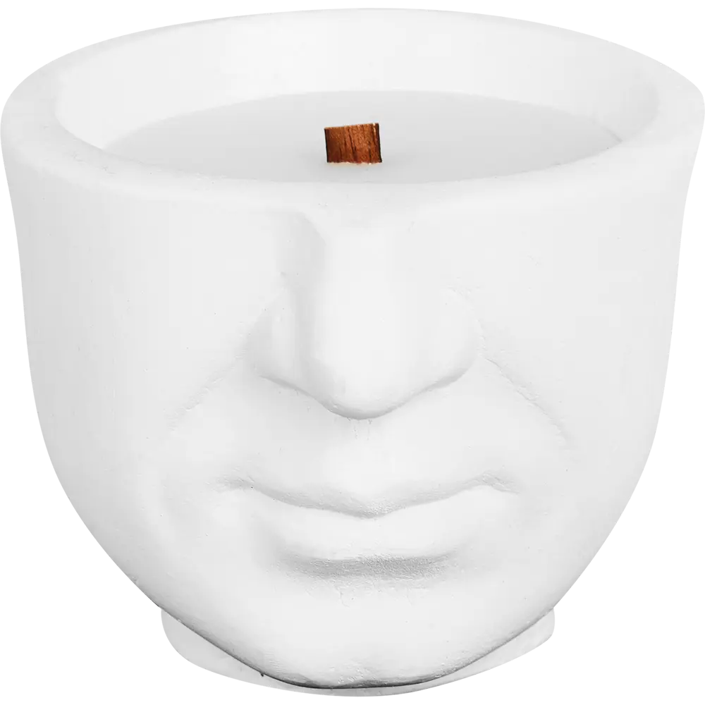 89201821 Свеча в гипсе Орней белая 9 см STLM-0825546 EVIS  - Вид №3