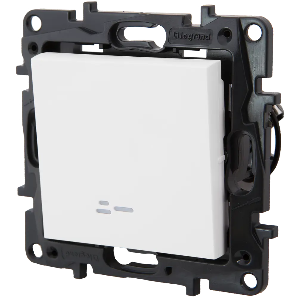 Выключатель встраиваемый Legrand Structura 1 клавиша с подсветкой цвет белый STLM-2090514 - Вид №2