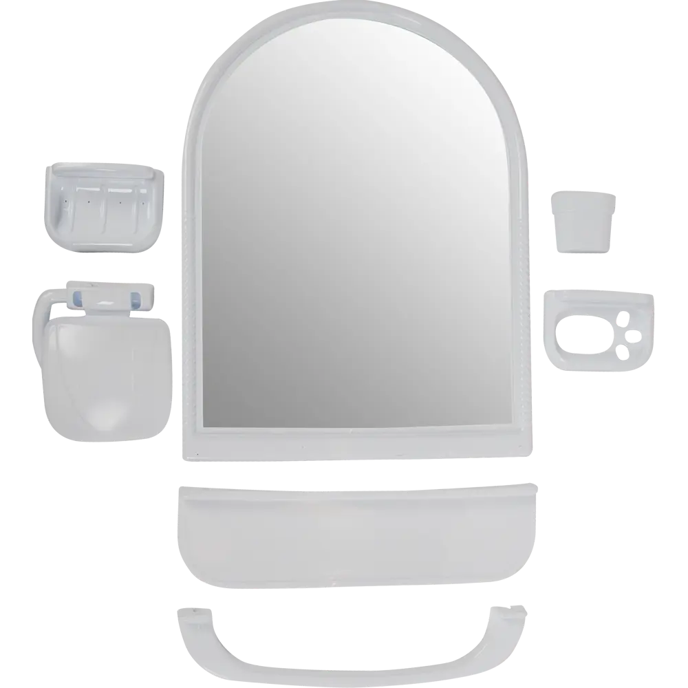 Набор для ванной комнаты с зеркалом закругленный Santreyd STLM-2038433