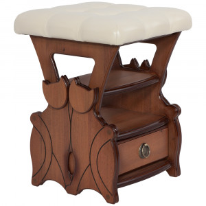 11178 Табурет с ящиком Марта 2 Молочный BOGACHO