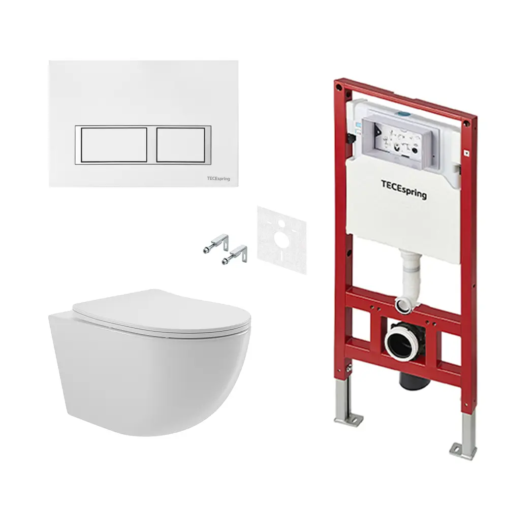 Tece Spring — комплект подвесного унитаза с инсталляцией и микролифтом 89415241 STLM-1568254