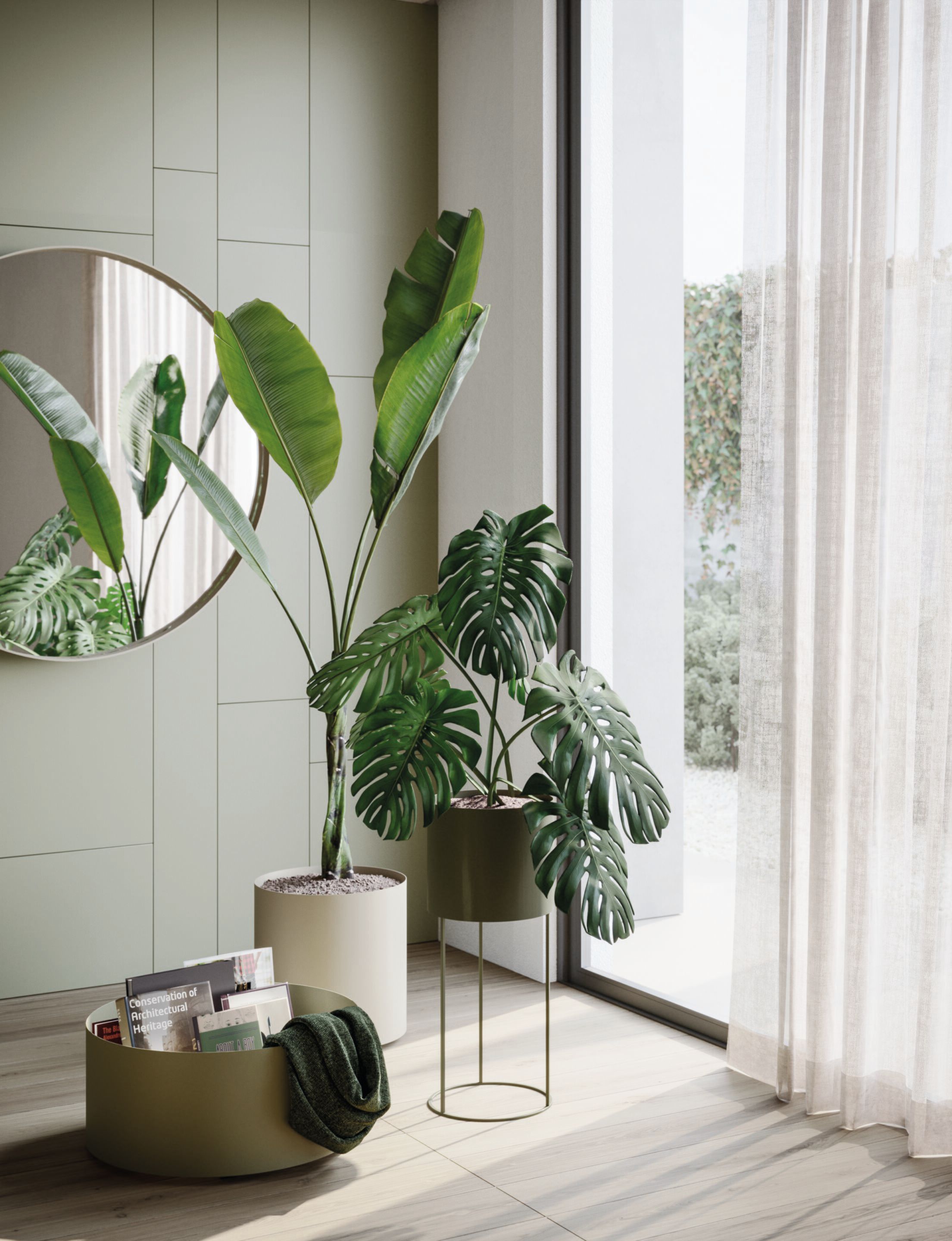 Окрашенный металлический круглый плантатор Ronda Design GLANCE ARCH-00066140 - Вид №1