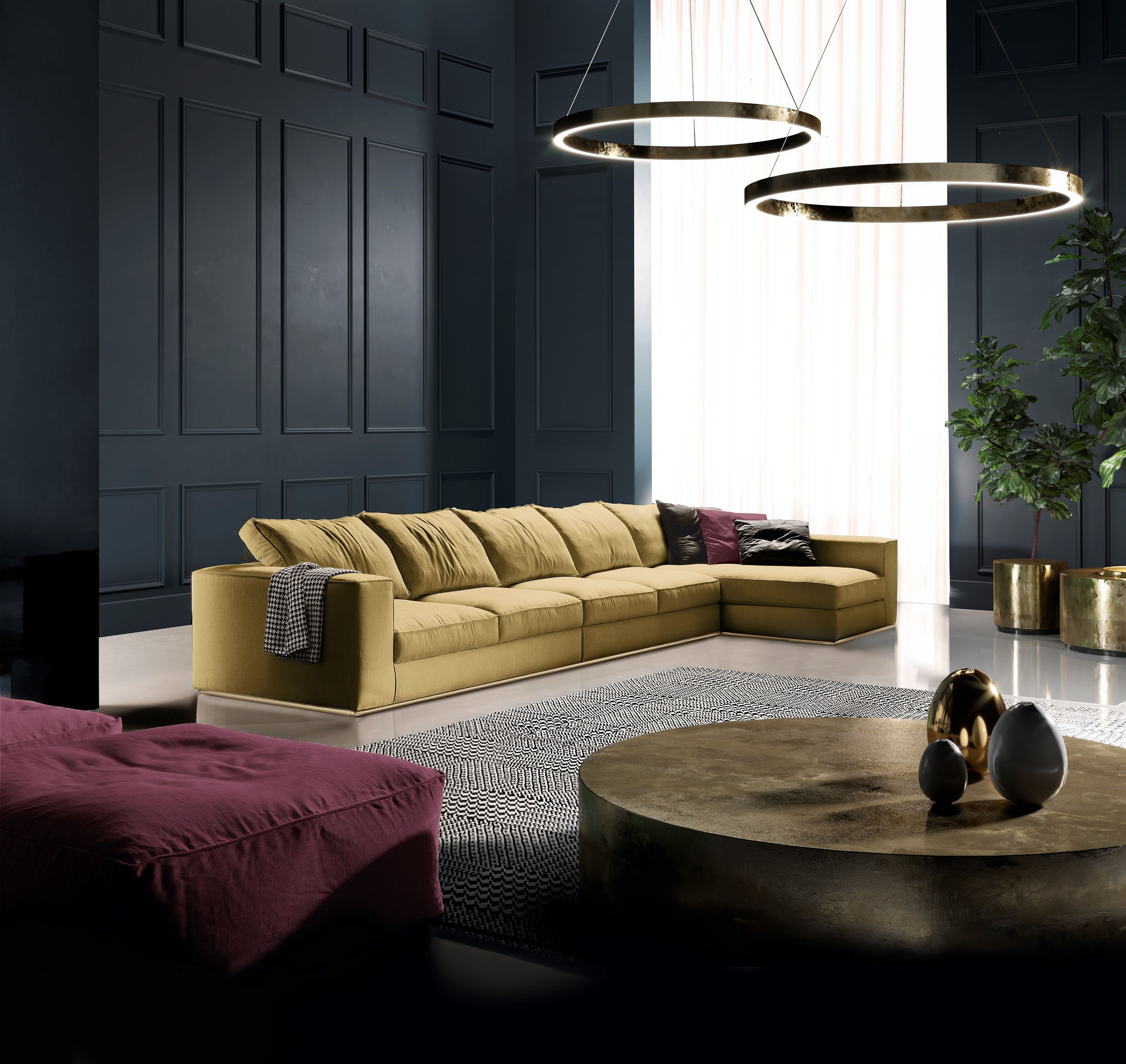 Тканевый диван с полуостровом Former In Italia HERMES EVO ARCH-00032748 - Вид №2