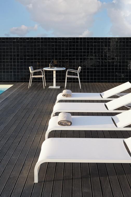 Шезлонг лава текстиль черный Manutti Latona MNST917 - Вид №4