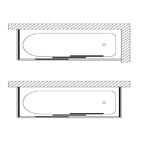 42354 Душевое ограждения на борт вынны Samo Италия Bath Screens - Вид №2