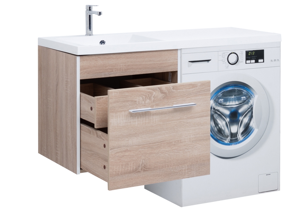 Тумба с раковиной Aquanet Августа 120 L дуб сонома 0021002700239565 - Вид №1