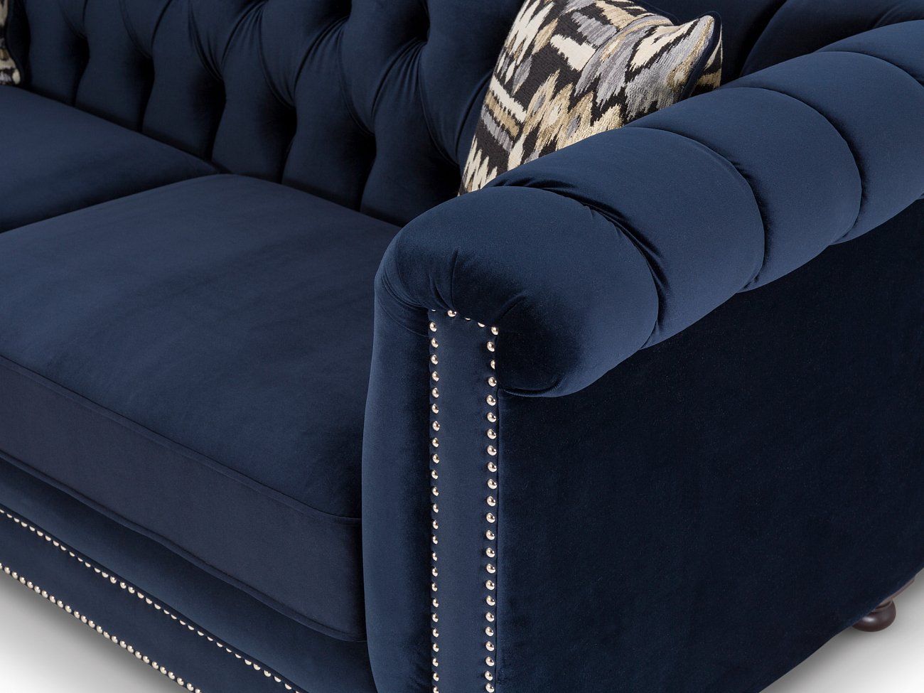 Диван прямой синий Hickory KELLY LOUNGE ДИЗАЙНЕРСКИЕ 045504 Синий  - Вид №2