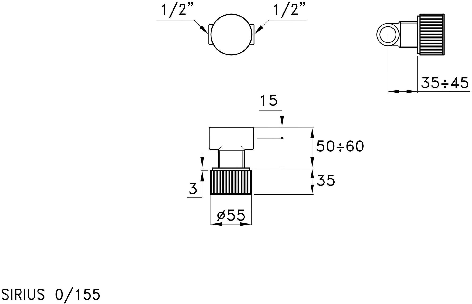 RUBINETTERIE STELLA Удаленная команда на стену Sirius sun-id-1355258 - Вид №3