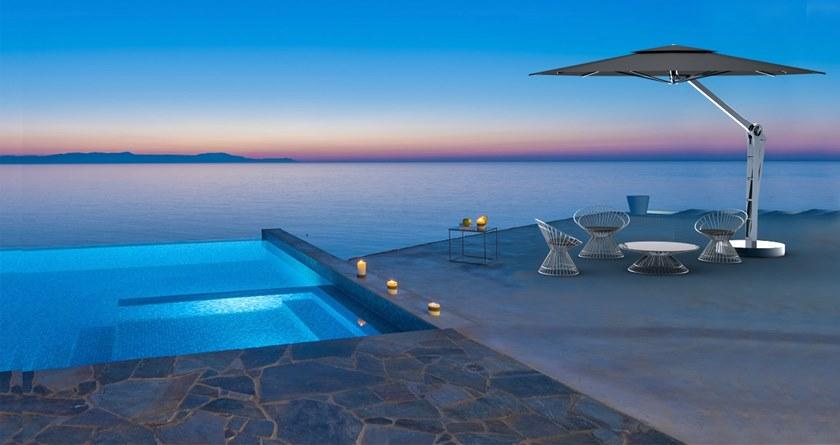 Ombrellificio Poggesi Квадратный стальной зонт с боковой стойкой sun-id-1506912 - Вид №5