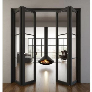 FOA Складная дверь из дерева и стекла Flat