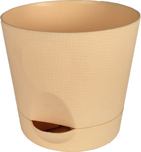 203-4 Горшок д/цветов с поддоном Le Parterre d=15 1.4л. Бежевый Цветочная коллекция