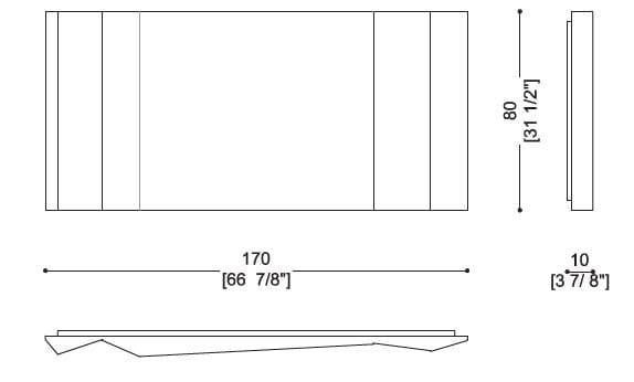 Черное настенное зеркало Sicis оригами ARCH-00019899 - Вид №2