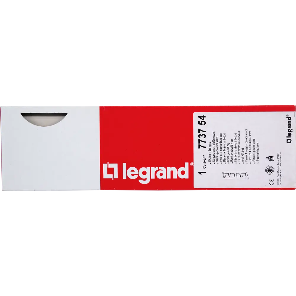 Рамка для розеток и выключателей Legrand Cariva 4 поста, цвет слоновая кость STLM-2049281 - Вид №4