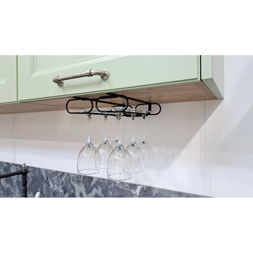 Подвесной держатель для бокалов DELINIA — элегантное хранение на кухне 88908481 STLM-0860207 - Вид №2
