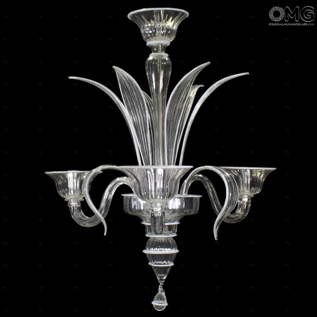 1060 ORIGINALMURANOGLASS Люстра Навагеро на 3 лампы - муранское стекло OMG  см MODERNO