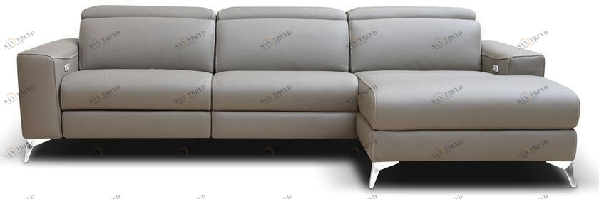 Rossini Sofas Кожаный диван-кресло с шезлонгом Emma sun-id-1373579