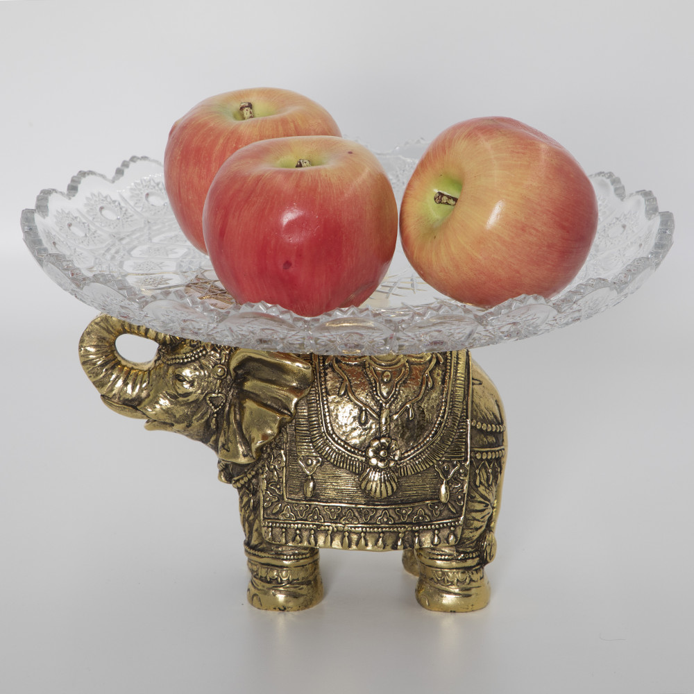 52095 Фруктовница-конфетница Слон индийский - 5 Бронза BOGACHO 4627179657185 - Вид №4