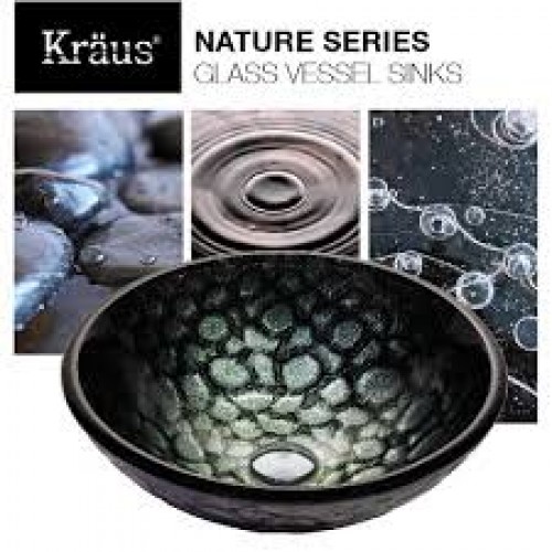 U-GV397-19mm-FVS1005 Накладная раковина на столешницу  прямоугольная Krausru  - Вид №5