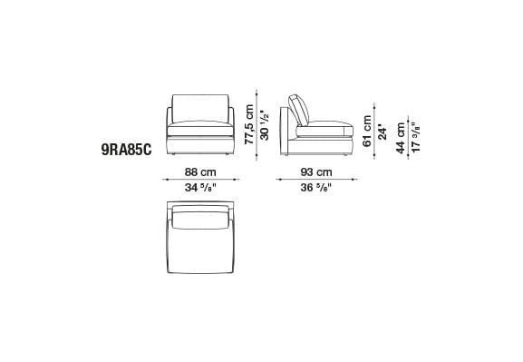 Ткань диван B&B Italia Ричард ARCH-00082196 - Вид №2