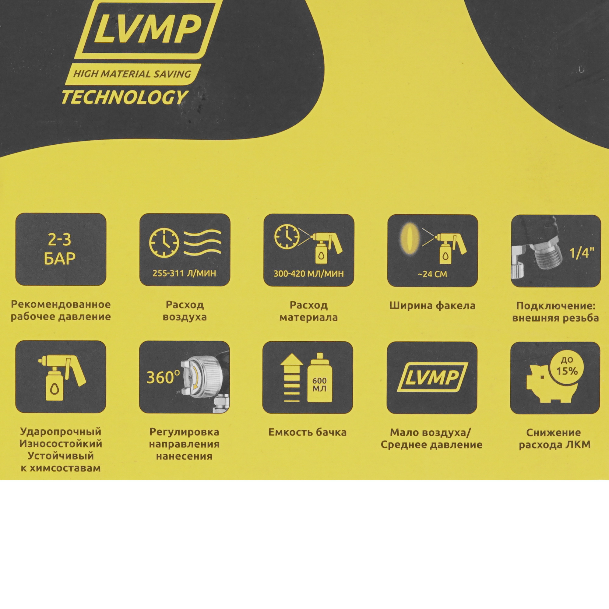 Краскораспылитель BERGER ГЕЛЬБ BG1380 5331800 STDN-0138355 - Вид №6