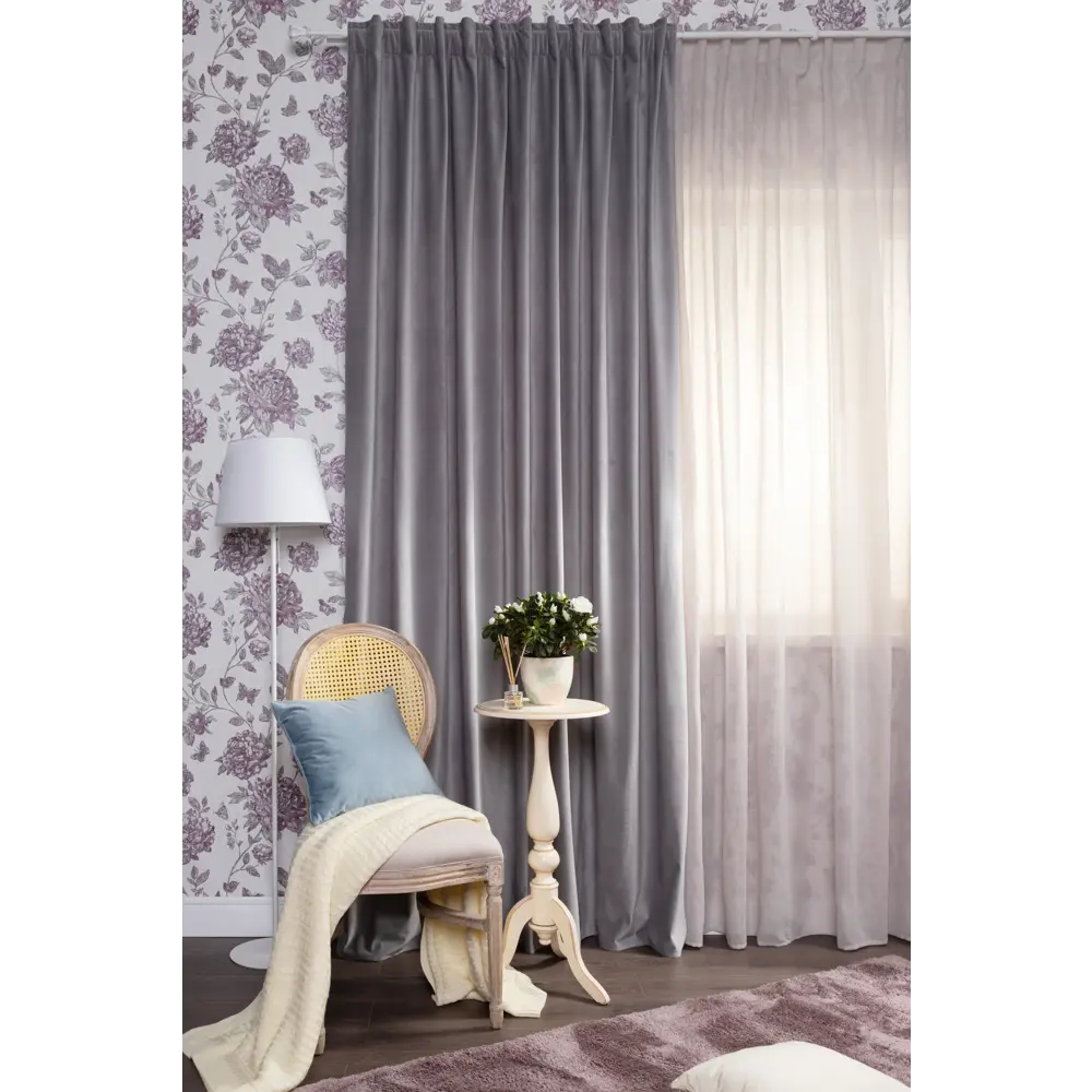 Штора на ленте со скрытыми петлями Inspire Tony 200x280 см цвет серый Granit 3 82113057 STLM-2035772  - Вид №10